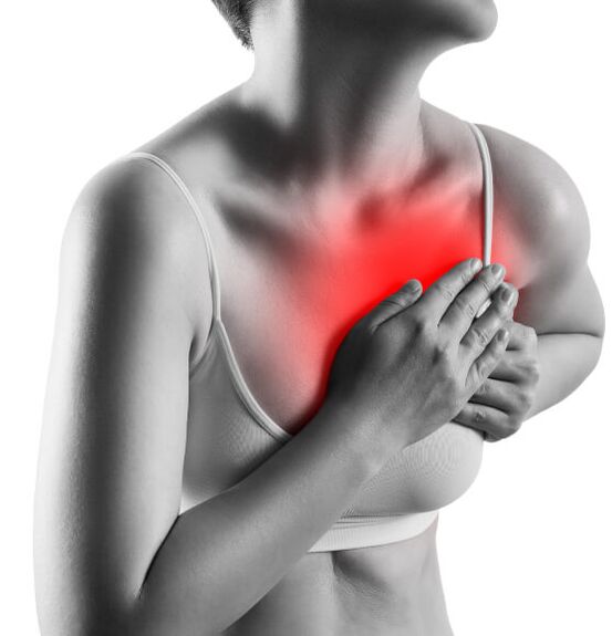 Symptoms of thoracic osteochondrose